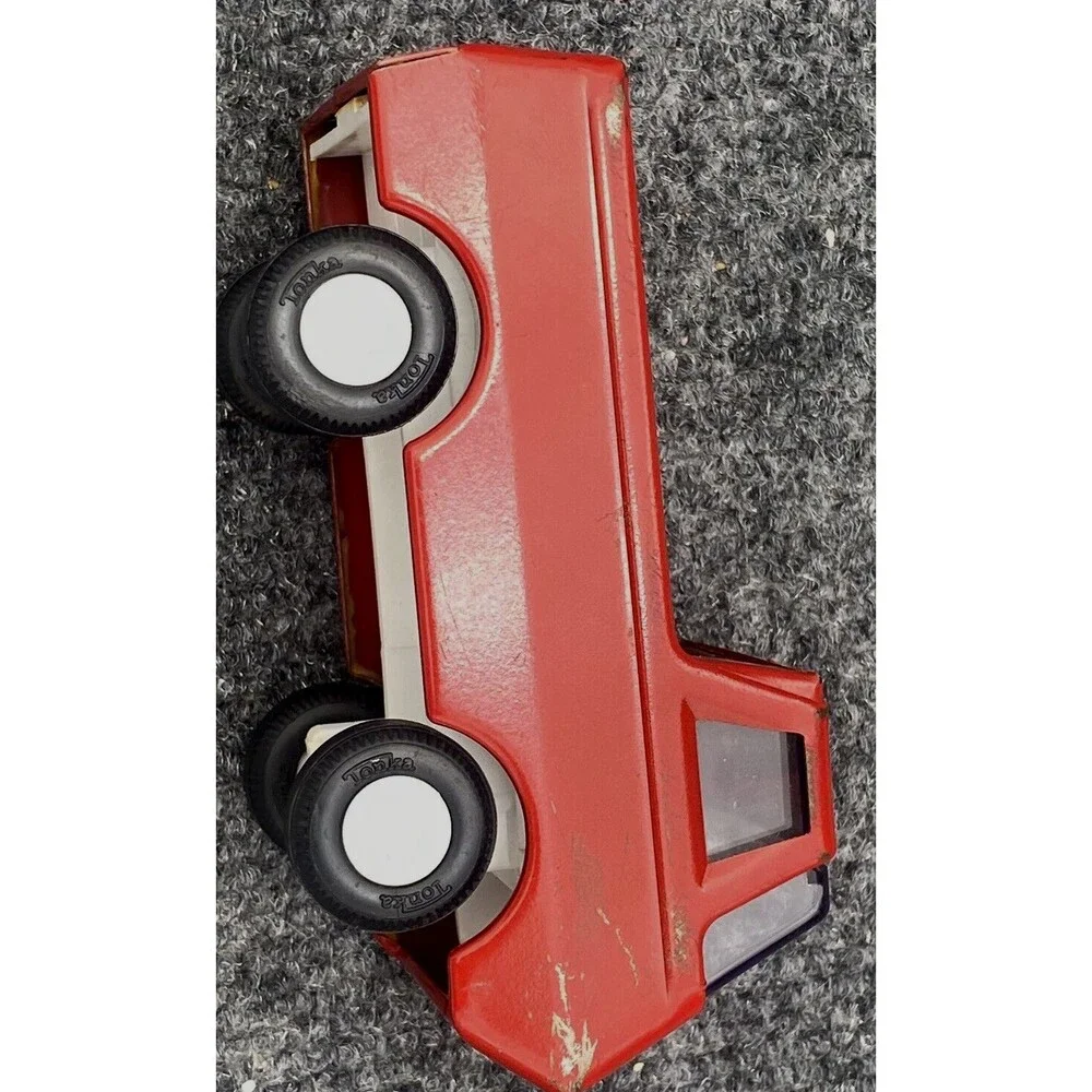 Vintage Tonka Mini Mighty Red Pressed Steel Pickup Truck Toy 55501 USA 4.25